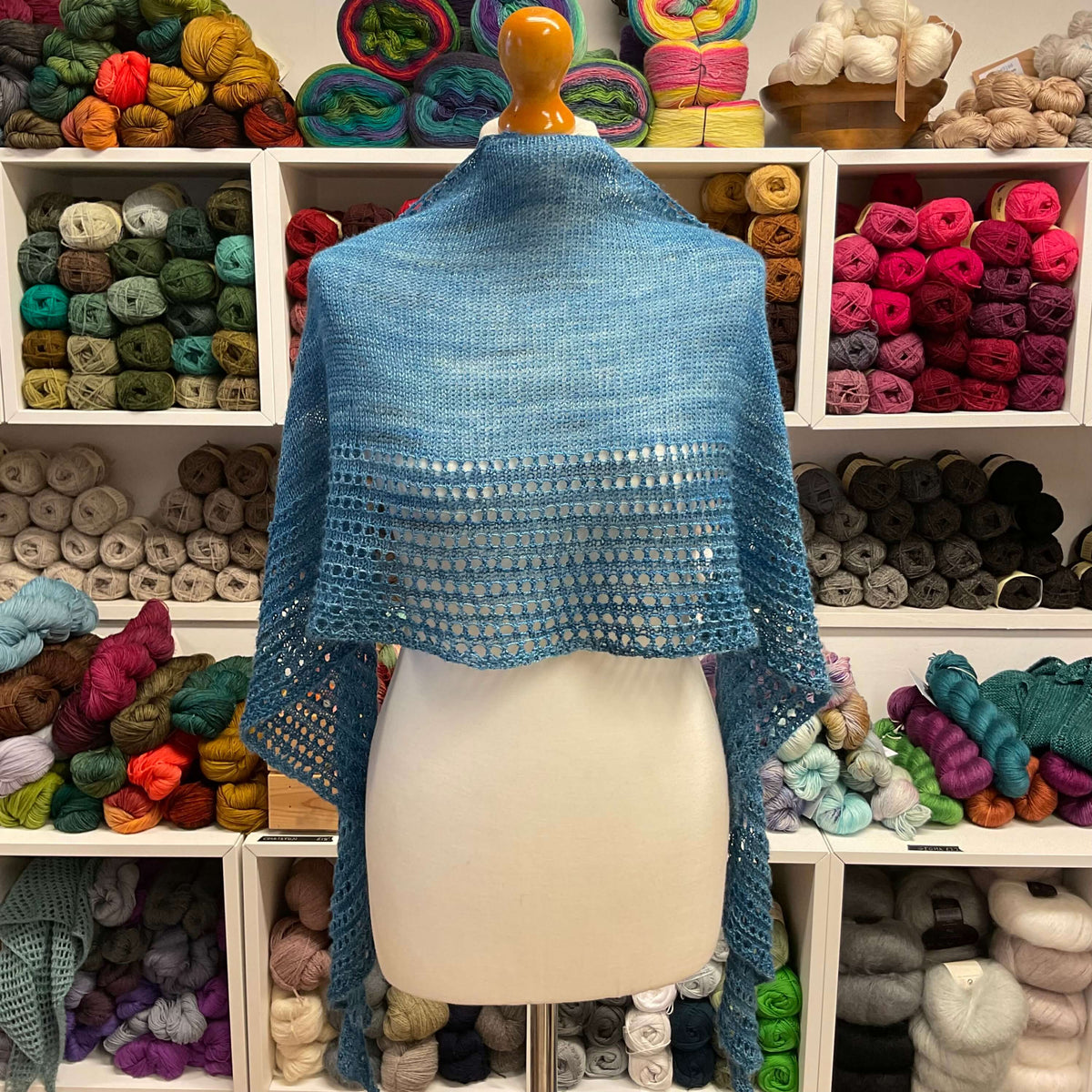 The Woolly Brew Simple Laceweight Shawl Pattern free knitting pattern