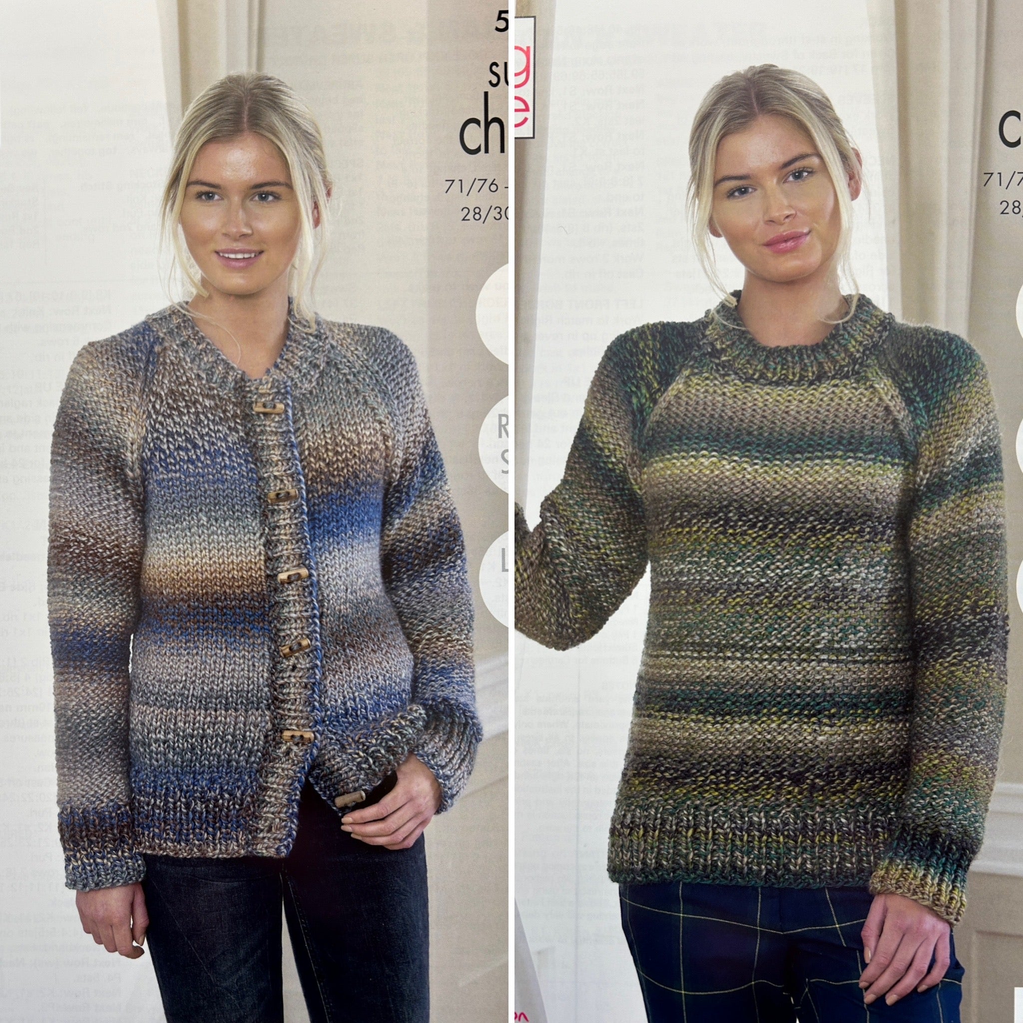 King Cole Super Chunky knitting patterns adults jumpers and