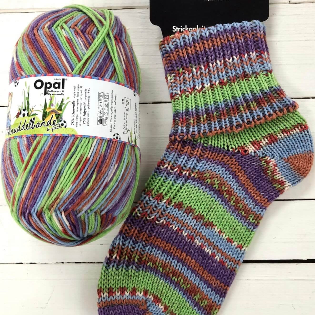 purple green multicoloured opal 6ply sock wool yarn 