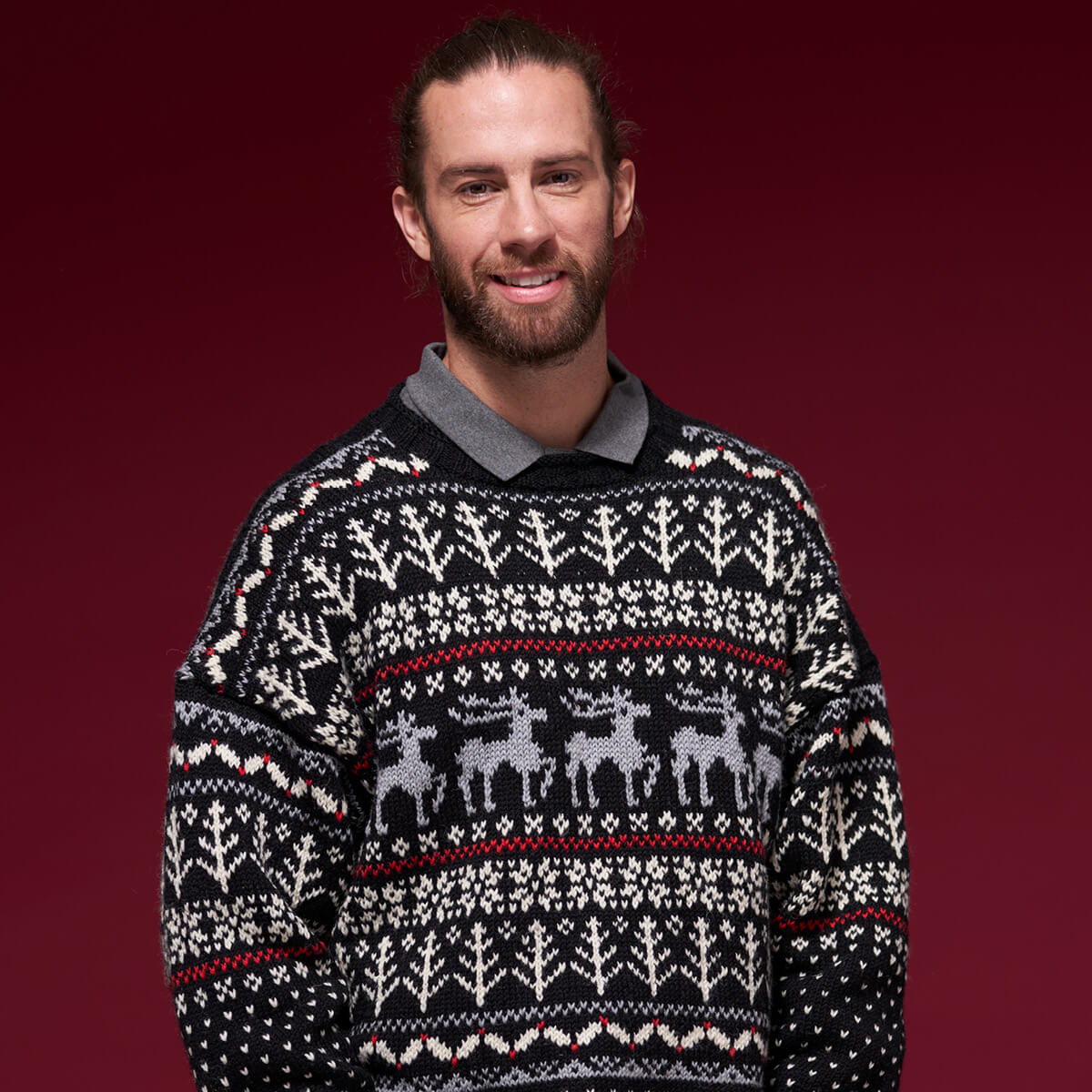 Knitting Pattern Next Christmas Jumper Men Drops Design Xmas